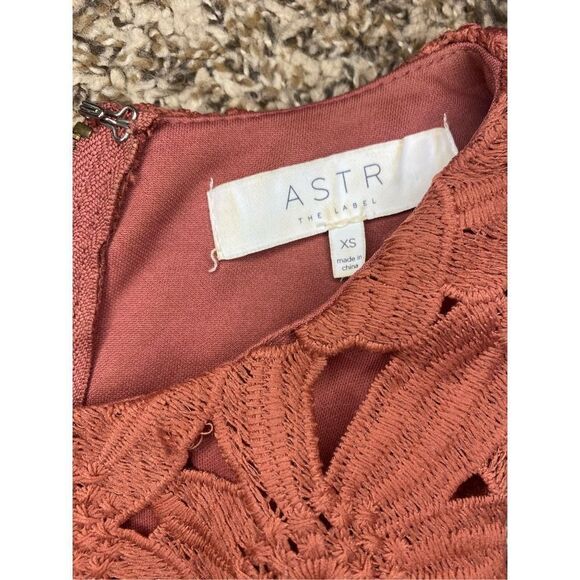 ASTR The Label Womens Mini Dress Bodycon Lace Sleeveless Brown Size Extra Small - Picture 8 of 9